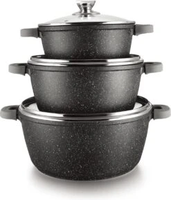 Cheffinger Steelpan Set 6-delig - 20-24-28cm - Zwart -Pot Verkoopwinkel 1023x1200 2