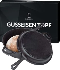 Chefarone Gietijzeren Pan - 2-in-1 Braadpan Inclusief Deksel - Geschikt Voor Alle Warmtebronnen -Pot Verkoopwinkel 1034x1200 1