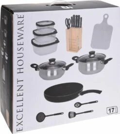 Excellent Houseware 18-delige Keukenset - RVS -Pot Verkoopwinkel 1069x1200