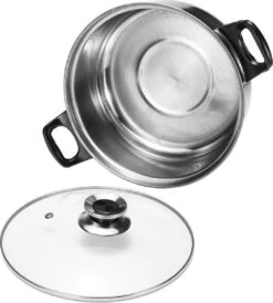 KitchenPrince 12-Delige Pannenset RVS - Pottenset - Kookpannen - Koekenpan - Steelpan - Bakpan - PFAS-Vrij - Pannenset - Pannenset Inductie - Antiaanbaklaag - Koekenpannenset -Pot Verkoopwinkel 1082x1200 1
