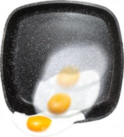 Herenthal Dubbele Grillpan - Ø 28 Cm - Koekenpan - Keramische Pan - Marmeren Coating Met Antiaanbaklaag - PFAS & PFOA Vrij - Pan - Grill - Vermindert Geur, Rook En Oliespatten - Zilver -Pot Verkoopwinkel 1082x1200