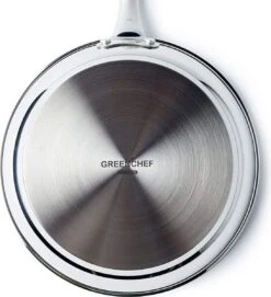 GreenChef Profile Plus Koekenpan 24cm - Zilverkleurig - Inductie - PFAS-vrij -Pot Verkoopwinkel 1093x1200