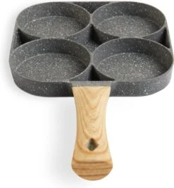 Magnani - Eierpan - 4 Bakplaten Van ⌀ 8 Cm - Voor Gas- En Elektrische Kookplaten - Aluminium - Houten Handvat - 38 X 18.7 X 2 Cm -Pot Verkoopwinkel 1109x1200 5