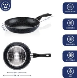 Westinghouse Koekenpan Inductie - Ø 28 Cm - Zwart Marmer -Pot Verkoopwinkel 1176x1200 2
