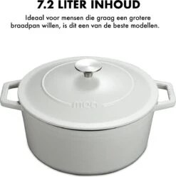 MOA Gietijzeren Braadpan - Inhoud 7,2 Liter - 30CM - Rond - Alle Warmtebronnen - Ook Voor Inductie - Gewicht 7,3 Kg - Wit - C30W 10 MOA Gietijzeren Braadpan - Inhoud 7,2 Liter - 30CM - Rond - Alle Warmtebronnen - Ook Voor Inductie - Gewicht 7,3 Kg - Wit - C30W -Pot Verkoopwinkel 1192x1200 1