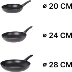 Masterchef Koekenpannen | Koekenpannenset 3 Stuks | Ø 20, 24 En 28 Cm | Geschikt Voor Verschillende Warmtebronnen | Inductie, Elektrisch, Gas En Keramisch Pannenset | Braadpannen | Vrij Van PFOA -Pot Verkoopwinkel 1193x1200 1