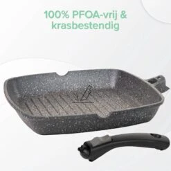 Coninx Grillpan 28CM - Steakpan - Afneembare Handgreep - PFAS-vrij - Grijs -Pot Verkoopwinkel 1198x1200 17
