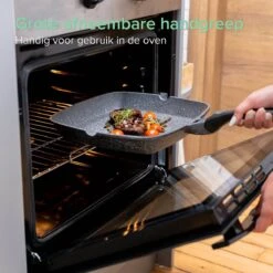Coninx Grillpan 28CM - Steakpan - Afneembare Handgreep - PFAS-vrij - Grijs -Pot Verkoopwinkel 1198x1200 18