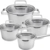 Sola Pannenset Diamond - 4 Delig - Ø 16,16,18,20 Cm - Zilver - RVS - Sandwichbodem -Pot Verkoopwinkel 1200x1027 1