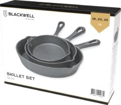 Blackwell Koekenpannenset - Gietijzer - ø 16, 20 En 25 Cm - Zonder Anti-aanbaklaag -Pot Verkoopwinkel 1200x1038 4