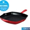 Cdealsz® Grillpan Gietijzer - Inductie - Rood - 28 Cm -Pot Verkoopwinkel 1200x1040