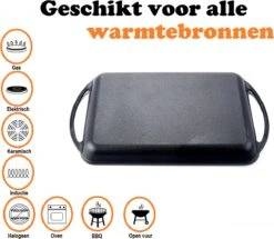 Kicinn Grillplaat - Gietijzer - Geëmailleerd - Incl. Accessoires - Ø 33 X 21.8 Cm (LxB) -Pot Verkoopwinkel 1200x1045
