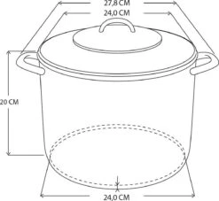 Haushalt Soeppan Met Glazen Deksel - 10 Liter- RVS -Pot Verkoopwinkel 1200x1101 3