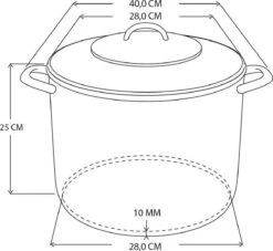 RVS Soeppan Met Glazen Deksel - 15 Liter - Vaatwasserbestendig -Pot Verkoopwinkel 1200x1101 4