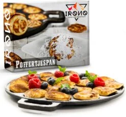 IRONO Poffertjespan Set - Incl. Doseerfles, Kwast En Vork - Poffertjespan Inductie En Electrisch - Poffertjesmaker 19 Poffertjes - Poffertjes Maken - Spuitfles - Cadeau Voor Mannen En Vrouwen -Pot Verkoopwinkel 1200x1113 3