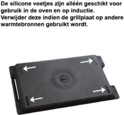 Eurolux Grillplaat Met Grepen - 41 X 24 X 2.5 Cm - Zwart - Aluminium - Geschikt Voor Alle Warmtebronnen -Pot Verkoopwinkel 1200x1119