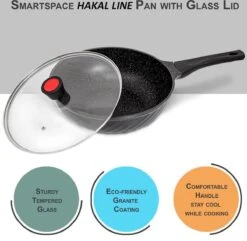 Marble Coating Wokpan Inductie - Met Glazen Deksel - Zwart - 30 Cm 15 Marble Coating Wokpan Inductie - Met Glazen Deksel - Zwart - 30 Cm -Pot Verkoopwinkel 1200x1169 2