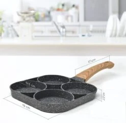 Professionele Koekenpan - Inductie - Voor Eieren / Pannekoeken / Hamburgers - Bakpan - Pan Voor 4 Eieren - Crepe Maker - Pannenkoekenmaker - Braadpan - Anti Aanbaklaag -Pot Verkoopwinkel 1200x1170 3