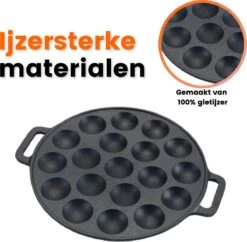 Kicinn Poffertjespan - Poffertjesmaker - Poffertjespan Inductie - Ø 24 Cm - 19 Poffertjes - Inclusief Handvaten 14 Kicinn Poffertjespan - Poffertjesmaker - Poffertjespan Inductie - Ø 24 Cm - 19 Poffertjes - Inclusief Handvaten -Pot Verkoopwinkel 1200x1177 2