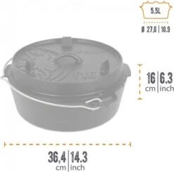 Petromax - Dutch Oven 5,5L/ft 6 - Zonder Pootjes -Pot Verkoopwinkel 1200x1191 2