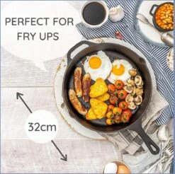 Nuovva Cast Iron Skillet / Gietijzeren Pan - 32cm 10 Nuovva Cast Iron Skillet / Gietijzeren Pan - 32cm -Pot Verkoopwinkel 1200x1193 4