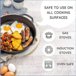 Nuovva Cast Iron Skillet / Gietijzeren Pan - 32cm 11 Nuovva Cast Iron Skillet / Gietijzeren Pan - 32cm -Pot Verkoopwinkel 1200x1195 2