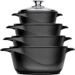Smile 10 Delige Pannenset - Antiaanbaklaag - Vaatwasser Bestendig - Zwart -Pot Verkoopwinkel 1200x1195 9