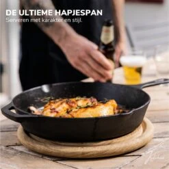 Gietijzeren Pan - Skillet - Koekenpan - BBQ - Koekenpan Inductie - ø32cm - 3.1 KG - Geschikt Voor Alle Warmtebronnen - Inclusief Gratis E-Book -Pot Verkoopwinkel 1200x1198 14
