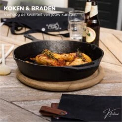 Gietijzeren Pan - Skillet - Koekenpan - BBQ - Koekenpan Inductie - ø32cm - 3.1 KG - Geschikt Voor Alle Warmtebronnen - Inclusief Gratis E-Book -Pot Verkoopwinkel 1200x1198 15