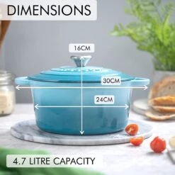 Nuovva Gietijzeren Braadpan Antiaanbaklaag Met Deksel - Sudderpan Blauw - Rond - Ø24 Cm - 4,7 Liter - 100% PFAS & PFOA Vrij - Geschikt Voor Alle Warmtebronnen - Elektrisch - Gas - Halogeen - Inductie – Keramisch 11 Nuovva Gietijzeren Braadpan Antiaanbaklaag Met Deksel - Sudderpan Blauw - Rond - Ø24 Cm - 4,7 Liter - 100% PFAS & PFOA Vrij - Geschikt Voor Alle Warmtebronnen - Elektrisch - Gas - Halogeen - Inductie – Keramisch -Pot Verkoopwinkel 1200x1200 1019