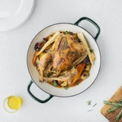 Navaris Gietijzeren Stoofpan Met Deksel- 3,5 Liter Gietijzeren Ovenschaal Van Email - Geschikt Voor Alle Warmtebronnen - Groen -Pot Verkoopwinkel 1200x1200 1047