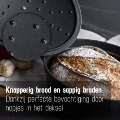 Gietijzeren Braadpan - Sudderpan Zwart Van Daumonet - Ovaal - Ø 29 Cm - 3 Liter - 100% PFAS & PFOA Vrij - Emaille - Geschikt Voor Alle Warmtebronnen - Elektrisch - Gas - Halogeen - Inductie - Keramisch - Vaatwasserbestendig -Pot Verkoopwinkel 1200x1200 1094