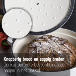 Daumonet Carême Blanc Gietijzeren Braadpan - Sudderpan Wit - Rond - Ø 26 Cm - 4,4 Liter - 100% PFAS & PFOA Vrij - Emaille - Geschikt Voor Alle Warmtebronnen - Elektrisch - Gas - Halogeen - Inductie - Keramisch - Vaatwasserbestendig -Pot Verkoopwinkel 1200x1200 1150