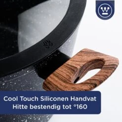 Westinghouse Hapjespan Inductie - Ø 28 Cm - Zwart Marmer Wood - Speciale Editie - Met Deksel - Geschikt Voor Alle Warmtebronnen -Pot Verkoopwinkel 1200x1200 1263