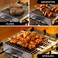 IRONCHEF Lavastenen Grill - Geschikt Voor Gasfornuis - Barbecue - BBQ - Grillplaat - Grilplaat - Bakplaat - Grillpan -Pot Verkoopwinkel 1200x1200 1317