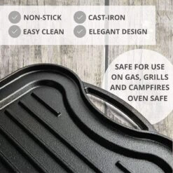 Nuovva Dubbelzijdig Gietijzeren Grillplaat - 50cm X 26cm -Pot Verkoopwinkel 1200x1200 1325
