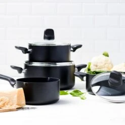 GreenPan Memphis Pannenset - 4-delig - Zwart - Inductie - PFAS-vrij 33 GreenPan Memphis Pannenset - 4-delig - Zwart - Inductie - PFAS-vrij -Pot Verkoopwinkel 1200x1200 136
