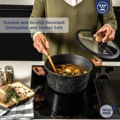 Westinghouse Kookpan/Braadpan Inductie - Ø 24 Cm - Zwart Marmer - Speciale Editie -Pot Verkoopwinkel 1200x1200 14