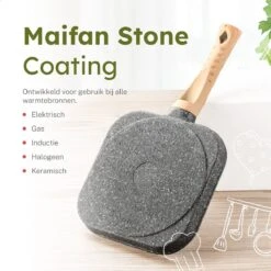 Merkloos Pancake Pan - Omeletpan - Eierpan - Anti Aanbaklaag - PFAS Vrij - Pancake Maker - Geschikt Voor Alle Warmtebronnen - Inductie Pannen -Pot Verkoopwinkel 1200x1200 1430