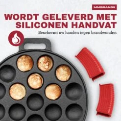 MM Brands Poffertjespan - Poffertjesmaker - Inductie / Oven / BBQ - Inclusief Handvat, Borstel En Vorken -Pot Verkoopwinkel 1200x1200 1467