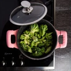 Royalty Line Inductie Pannenset - Luxe 14-delige Pannenset Marmeren Coating - Pannen Met Afneembare Handvaten - Oven-Ready - PFAS-Vrij - Voor Alle Warmtebronnen - Afneembare Koudgrepen - Antiaanbaklaag - Koekenpan Met Glazen Deksels - Roze -Pot Verkoopwinkel 1200x1200 1539