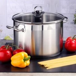 Haushalt Soeppan Met Glazen Deksel - 10 Liter- RVS -Pot Verkoopwinkel 1200x1200 1614