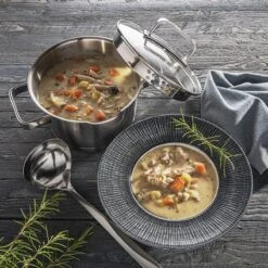 Sola Pannenset Diamond - 4 Delig - Ø 16,16,18,20 Cm - Zilver - RVS - Sandwichbodem -Pot Verkoopwinkel 1200x1200 195