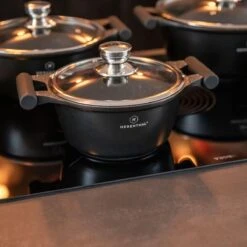 Herenthal Inductie Pannenset - Luxe 10-delige Koekenpanset - Voor Alle Warmtebronnen - Met Glazen Deksels En Koudgrepen - Zwart -Pot Verkoopwinkel 1200x1200 204