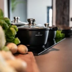 Herenthal Inductie Pannenset - Luxe 10-delige Koekenpanset - Voor Alle Warmtebronnen - Met Glazen Deksels En Koudgrepen - Zwart -Pot Verkoopwinkel 1200x1200 205