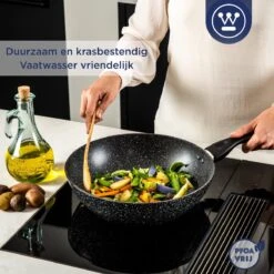 Westinghouse Wokpan Inductie - Ø 30 Cm - Zwart Marmer - Met Deksel -Pot Verkoopwinkel 1200x1200 344
