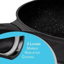 Marble Coating Wokpan Inductie - Met Glazen Deksel - Zwart - 30 Cm 12 Marble Coating Wokpan Inductie - Met Glazen Deksel - Zwart - 30 Cm -Pot Verkoopwinkel 1200x1200 347