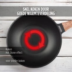 Rosmarino Black Line - Wokpan - Ø30cm - 100% PFAS & PFOA Vrij - Gegoten Aluminium - Non-stick Minerale Coating - Ergonomische Handgreep - Geschikt Voor Alle Warmtebronnen & Vaatwasser -Pot Verkoopwinkel 1200x1200 351