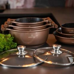 Herenthal Inductie Pannenset- Luxe 10-delige Koekenpannenset - Voor Alle Warmtebronnen - Met Glazen Deksels - Koper -Pot Verkoopwinkel 1200x1200 38