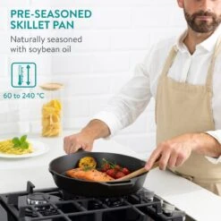 Navaris Gietijzeren Koekenpan - Braadpan Van Gietijzer - Ronde Skillet - Geschikt Voor Alle Warmtebronnen - Ø 30 Cm - Ovenbestendig Tot 260 Graden -Pot Verkoopwinkel 1200x1200 389